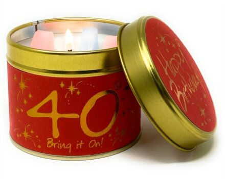 Happy Birthday 40 - Scented Tin Candle