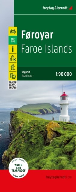 Faroe Islands - Foroyar, street map 1:90.000