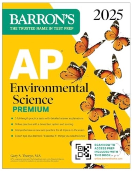 AP Environmental Science Premium, 2025: Prep Book with 5 Practice Tests + Comprehensive Review + Online Practice