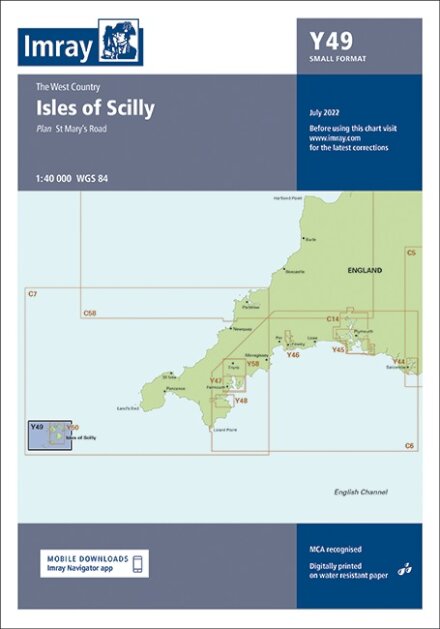 Imray Chart Y49 : Isles of Scilly (Small Format) : 49