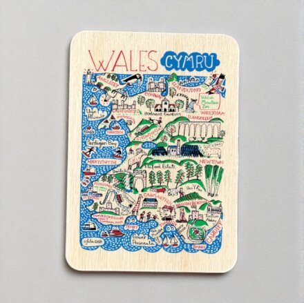 Julia Gash Wooden Magnet - Wales