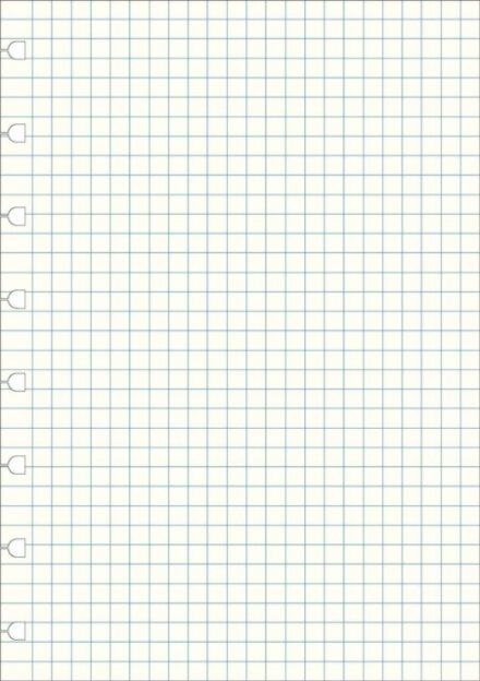 Filofax A5 Notebook refill - squared paper white