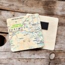 OS Map Wooden Square Magnet - Dartmoor National Park
