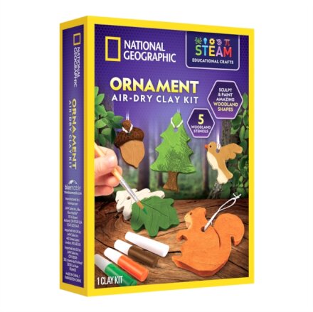 National Geographic Air-Dry Clay Ornaments