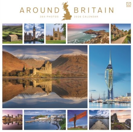 Around Britain Square Wall Calendar 2026