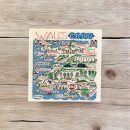 Julia Gash Wooden Coaster - Wales