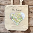 OS Map Premium Canvas Tote Bag - The Broads