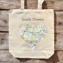 OS Map Premium Canvas Tote Bag - South Downs National Park