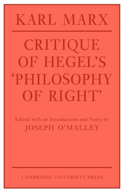 Karl Marx Critique Of Hegel´S Philo