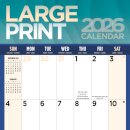 Large Print Square Wall Sunday Start Cal