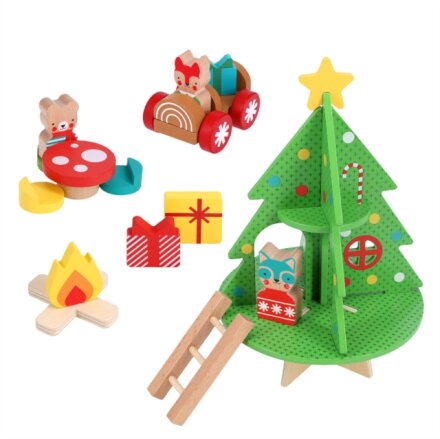 Christmas Treehouse Wooden Play Set