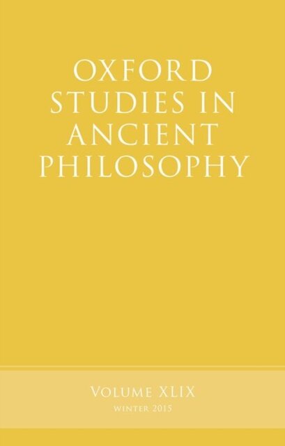 Oxford Studies in Ancient Philosophy, Volume 49