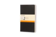 Moleskine Ruled Cahier L - Black Cover (3 Set)