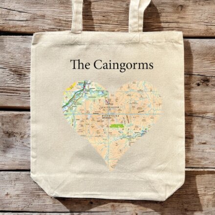 OS Map Premium Canvas Tote Bag - Cairngorms National Park