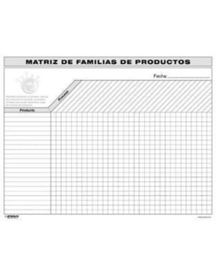 VSM Product Family Matrix (Spanish)