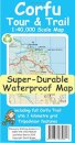 Corfu Tour & Trail Super-Durable Map