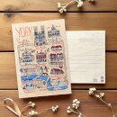 Julia Gash Wooden Postcard - York
