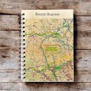 OS Map Wooden Lined Notebook - Brecon Beacons National Park