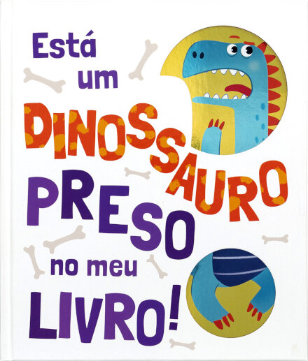 Está um dinossauro preso no meu livro