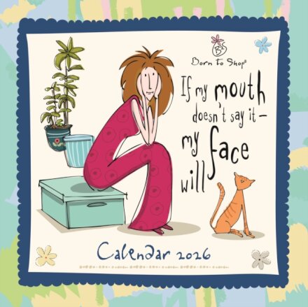 Born To Shop Square Wall Calendar 2026