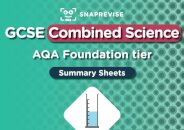 SnapRevise GCSE AQA Combined Science Foundation Summary Sheets