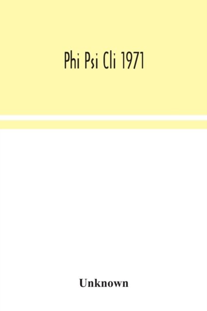 Phi Psi Cli 1971