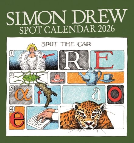 Simon Drew Easel Desk Calendar 2026