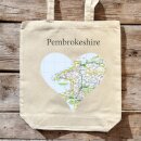 OS Map Premium Canvas Tote Bag - Pembrokeshire Coast National Park