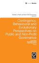 Contingency, Behavioural and Evolutionary Perspectives on Public and Non-Profit Governance