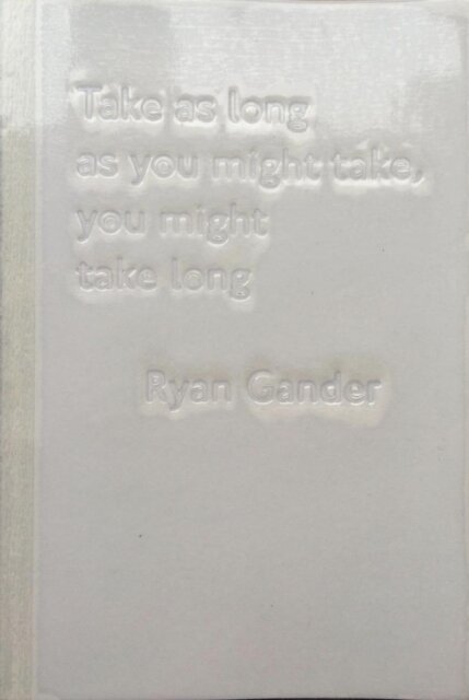 Take as Long as You Might Take, You Might Take Long