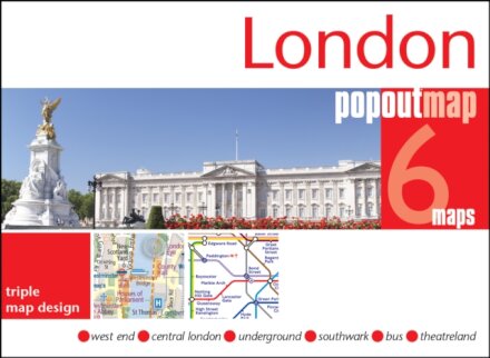 London PopOut Map - 3 pop up maps in 1 pocket size format