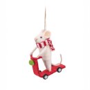 Fancy Mouse on a Scooter Felt Decoration