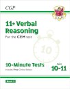 11+ CEM 10-Minute Tests: Verbal Reasoning - Ages 10-11 Book 2 (with Online Edition)