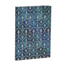 Blue Velvet Midi Lined Journal (Elastic Band Closure)