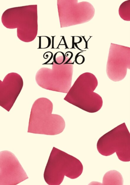 Emma Bridgewater Big Pink Hearts A6 Diary 2026