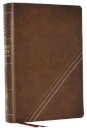 KJV, Word Study Reference Bible, Leathersoft, Brown, Red Letter, Thumb Indexed, Comfort Print