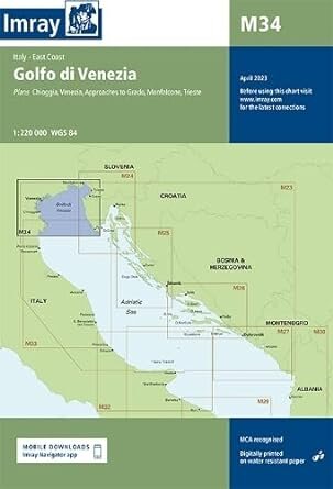 Imray Chart M34 : Golfo di Venezia : 34