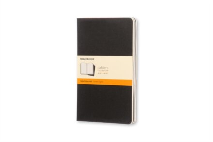 Moleskine Ruled Cahier L - Black Cover (3 Set)
