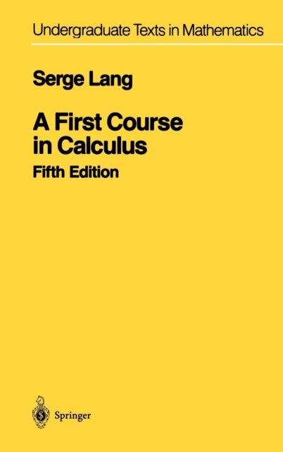 A First Course in Calculus