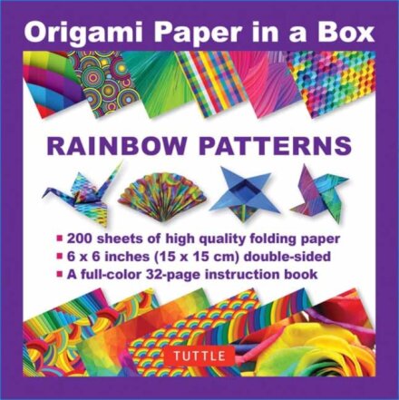Origami Paper in a Box - Rainbow Patterns