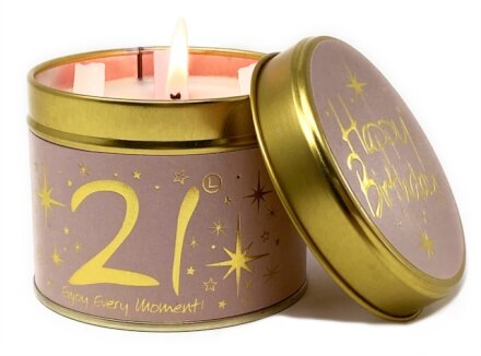 Happy Birthday 21 - Scented Tin Candle
