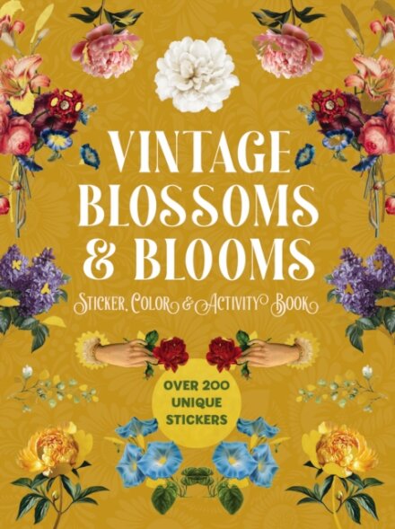 Vintage Blossoms and Blooms Sticker, Color and Activity Book