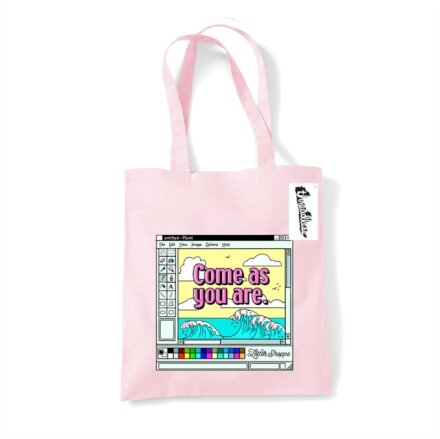 Letter Shoppe (Come As You Are) Pastel Pink Tote Bag