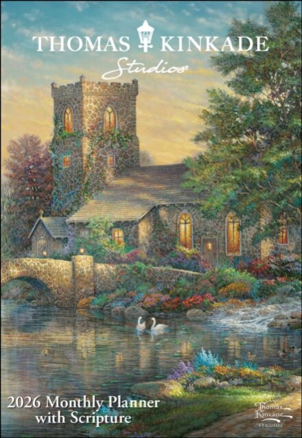 Thomas Kinkade Studios 2026 Monthly Pocket Planner Calendar with Scripture