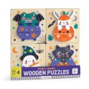 Halloween Set of 4 Wood Puzzles