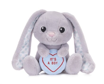 Love Hearts 7" Baby Boy Bunny Plush Gift