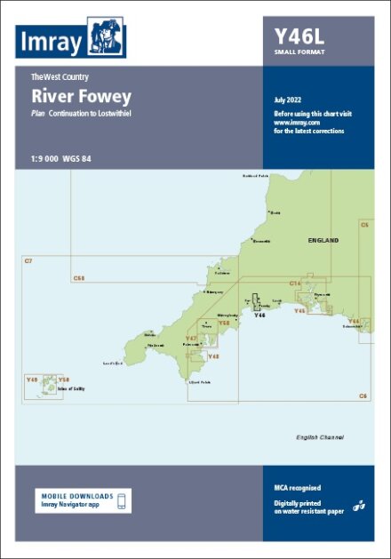Imray Chart Y46 Laminated : River Fowey (Small Format) : 46