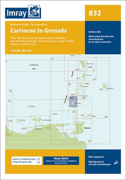Imray Chart B32 : Carriacou to Grenada : B32