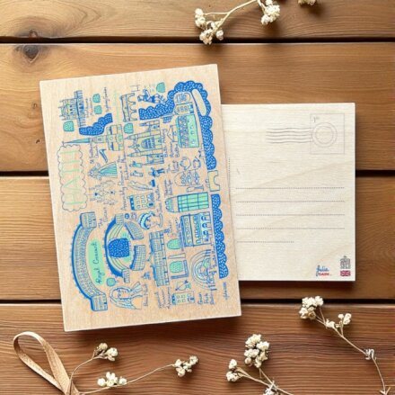 Julia Gash Wooden Postcard - Bath