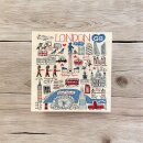 Julia Gash Wooden Coaster - London